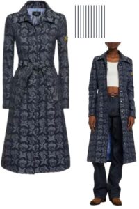 Cappotto etro in cotone e denim